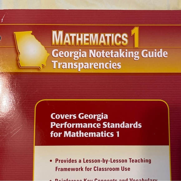 Mathematics 1 Georgia Notetaking Guide Transparencies McDougal Littell Book - Picture 2 of 16